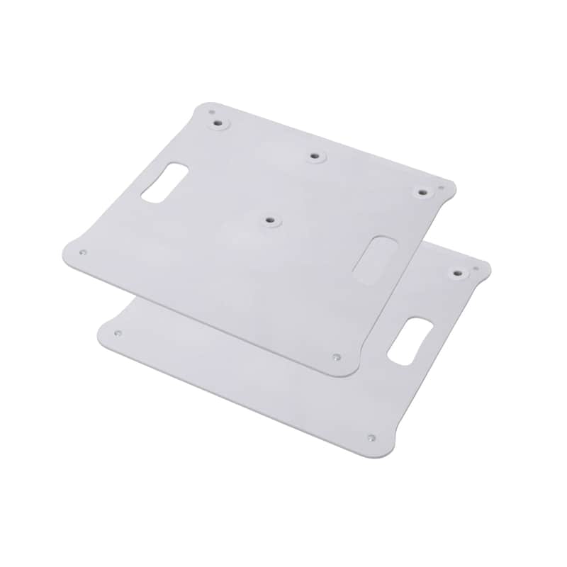 Pro X Pair of Polaris Base Plates – 2 Heavy-Duty Speaker Pole Base Plates in White image 1