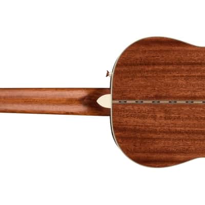 Fender Paramount PS-220E Parlor Acoustic Guitar, Natural, with Case image 2