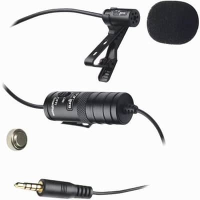 Vidpro Lavalier Condenser Microphone for DSLRs, Camcorders & Video Cameras 20' Audio Cable + Accessory Kit image 2