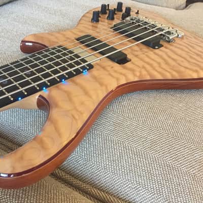 Alembic Wave 6 string Bass guitar - Anniversary Electronics 2018 5A Quilted Maple image 16