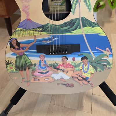 Martin Custom Shop 000-14 Hawaiian X Flame Koa Robert Armstrong Graphic Artwork USA American Auditorium Acoustic Guitar CASE QUEEN TIME CAPSULE Special Limited Edition image 17