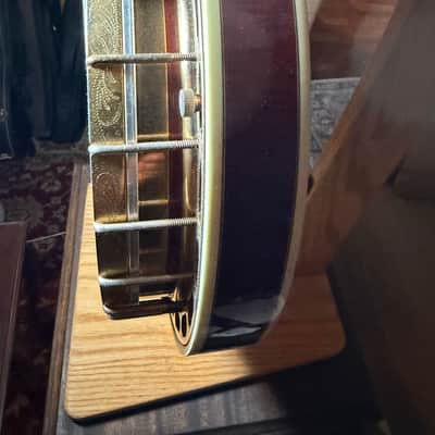Recording King USA Greg Rich Prototype Five String Banjo Gold Plated Engraved 1997 - Cheery Sunburst Maple image 12