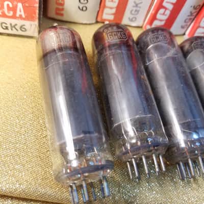RCA Matched Pair (2) 6GK6 tNOS AT1000 TESTED Vacuum Tubes different pinout EL84 power pentode 1958-1977 image 3