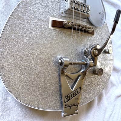 Gretsch G6129T-89 Vintage Select '89 Sparkle Jet with Bigsby 2023 - Silver Sparkle image 10