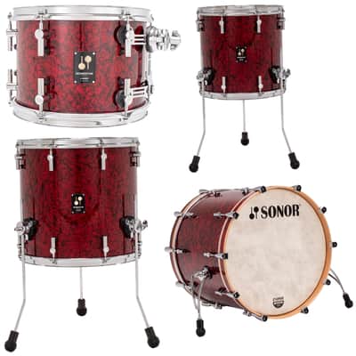 SONOR Momentum Beech Series Red Pearl Wrap Custom 4pc Kit 22_12_14_16 Drums Set Shell Pack | Made in Germany | NEW | SHIPS NOW | Authorized Dealer image 1