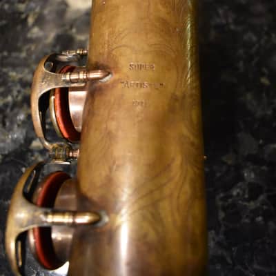 Pierret Super "Artiste" Tenor 1953-1958 Dark Vintage Brass Saxophone image 21