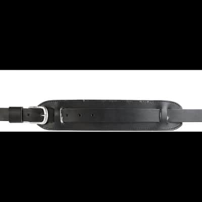 LeatherGraft Genuine Leather Vintage Buckle Front Sheepskin Back Shoulder Pad Guitar Strap - For all Electric, Acoustic, Classical and Bass Guitars Black newvintagesheepskinblack - Black image 6