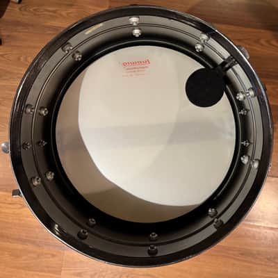 Vintage 70’s 6.5” Black Beauty Ludwig No. 417 6.5x14" 10-Lug Brass Snare Drum Pointed Blue/Olive Badge 1977 - 1979  Black Nickel-Plated Original Heads dB-300 dB-1250 image 17