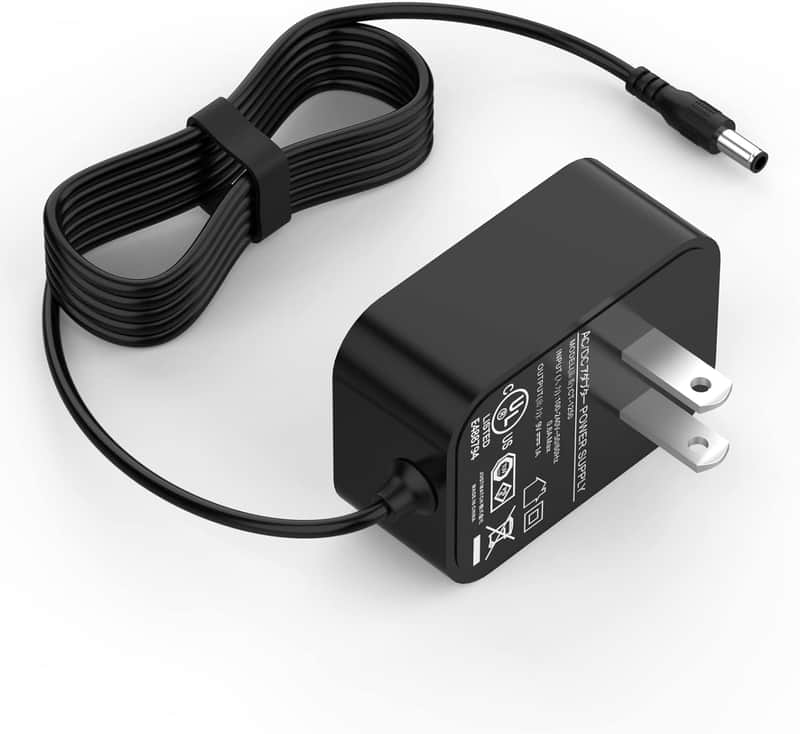 DC 9V for Casio Keyboard Power Cord compatible with Casio Keyboard AD-5 AD-5MU AD-5MR CTK-2100 CTK-800 CTK-700 CTK-710 CTK-720 LK-220 CTK-480 CTK-650 SK-200 WK-110 WK-200 LK-43 LK-100 (5.9Ft Long) image 1