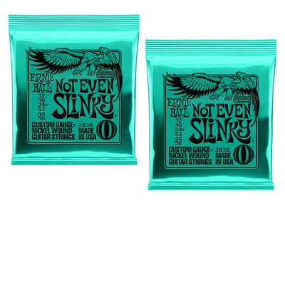 Ernie Ball Not Even Slinky Nickel Wound Electric Guitar Strings 12-56 Gauge - 2PK