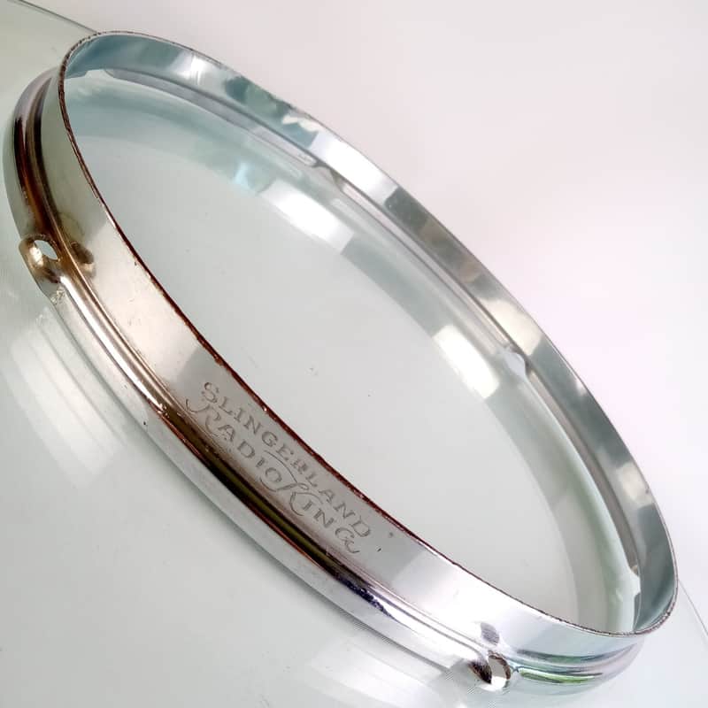 Slingerland 13" Radio King-Engraved Tom Drum Rim/Hoop Chrome-BRASS Double-Flange image 1