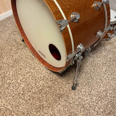DW Collector's Maple/Mahogany 3 Piece Drum Kit 2014 - Burnt Orange Glass image 2