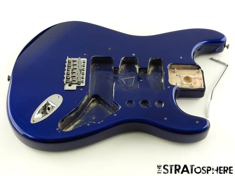 USED 2000 Fender MIM Standard Strat BODY & HARDWARE Guitar Cobalt Blue image 1