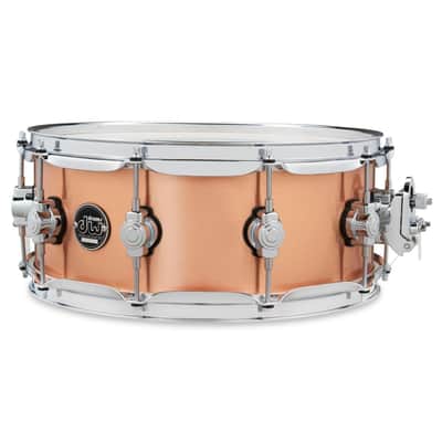 DW Performance Polished Copper Snare Drum 14x5.5 image 1