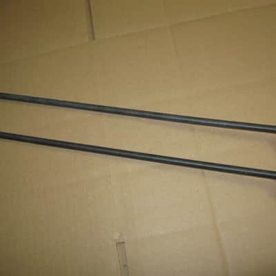 one pair new old stock Gambal Manufacturing GPHR1 (UG13GPHR1) Percussive Keyboard Mallets (for xylophones and glockenspiels) 1 & 1/8" Brown Medium Nylon Flat Ball (oval) Heads with Black Synthetic Shafts (with original packaging) from 1990s to early 2000s image 2