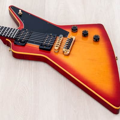 1983 Gibson Explorer E2 CMT Vintage Guitar Cherry Sunburst Flame Top w/ Dirty Fingers, Hangtags & Case image 10