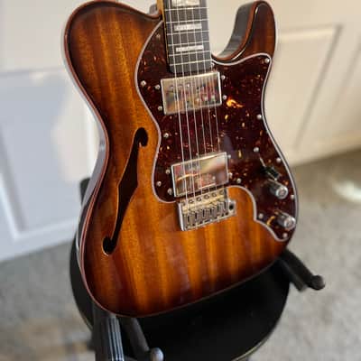 Warmoth (Fender) Telecaster Thinline Deluxe 2021 - Mahogany Gloss image 3