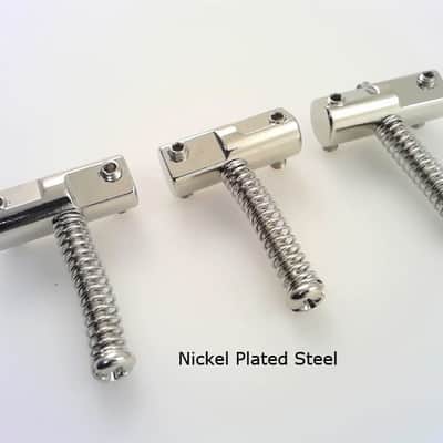 True Custom Shop® Compensated Bridge Saddles for Fender Tele USA '52 & '62 Reissue Nickel image 3