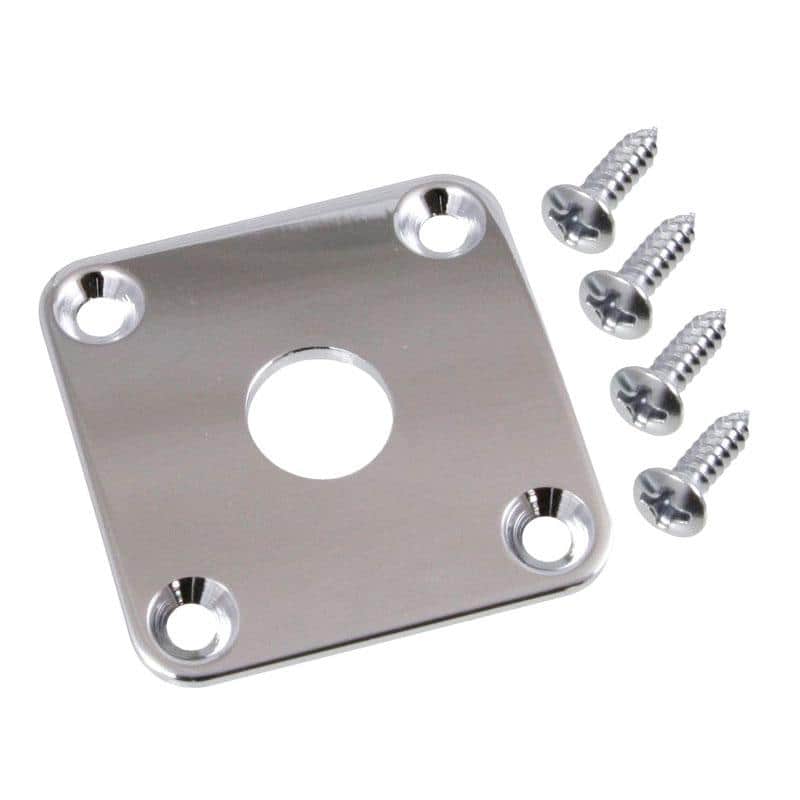 Les Paul Quality Curved Chrome Jack Plate With Screws AP-0633-010 image 1