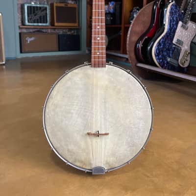 Vintage 1920s Banjo Mandolin Project Birdseye Maple Open Back 8-String Calfskin Head image 1