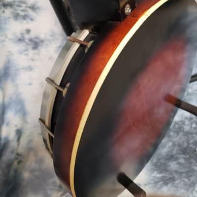 Vintage 1964 Silvertone H-802L 5 String Banjo New Strings Pro Setup Original Soft Shell Case image 8