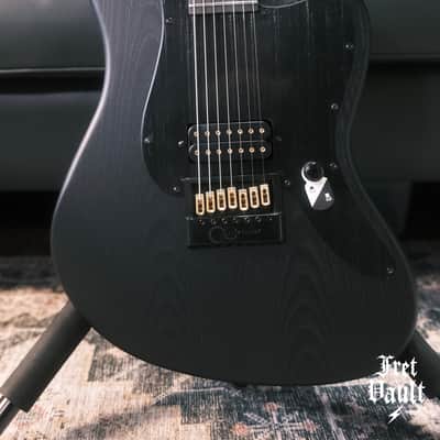 ESP LTD ESP LTD Alex Wade XJ Signature 7-string Baritone Electric Guitar - Black Satin 2025 image 2