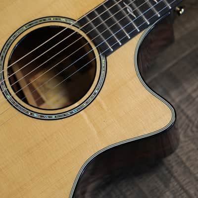 MINTY! 2019 Taylor 814ce LTD Cocobolo & Lutz Spruce Natural Acoustic Electric Cutaway Guitar w/ES2 + OHSC image 13