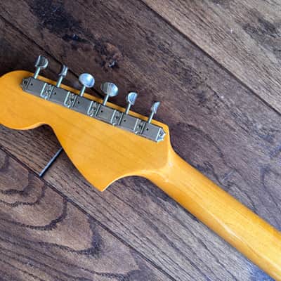 2010 Fender MG-69 Mustang Reissue Electric Guitar Candy Apple Red MIJ Japan image 10