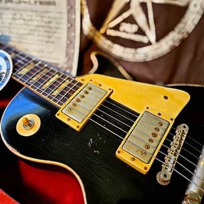 Gibson Custom Shop Les Paul ‘57 Tom Doyle "TIME MACHINE" #109 ~ R7/57 Black Goldtop “SUPER PREMIUM” - Historic Aged w/Doyle Coils TRU-CLONES ‘59 PAFs image 24