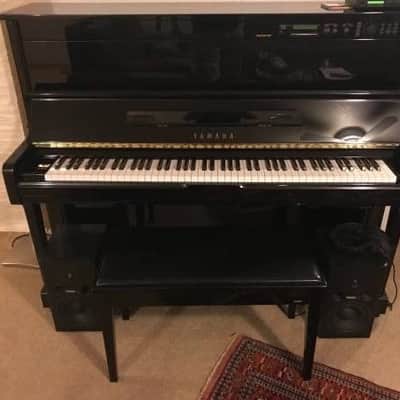 Yamaha MX100 II Disklavier Pre-Owned Upright Player Piano (U1) Watch videos 1994 Polished Ebony image 3