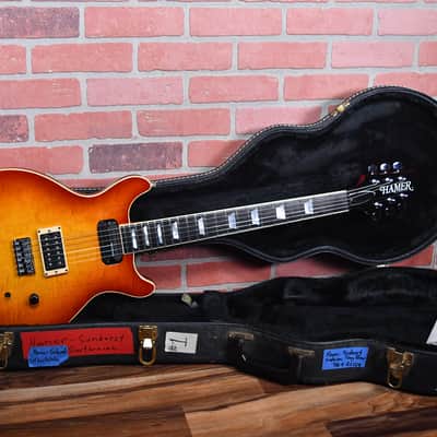 Hamer Custom Sunburst Flame Maple Top Cherry Sunburst Factory Sustainiac 1989 w/OHSC image 2
