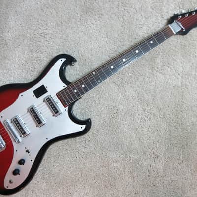 Vintage 1960s Teisco Tulio MIJ Bizarre Guitar Sunburst Garage Surf Rock image 6
