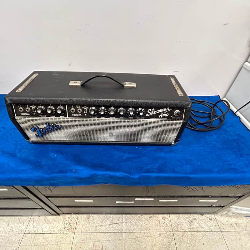 Fender Showman 2-Channel 85-Watt Guitar Amp Head 1966 - Black Panel image 1