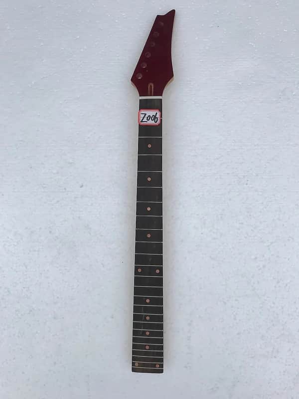 Maple Wood Guitar Neck with Rosewood Fretboard Red Headstock image 1