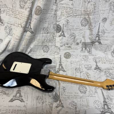 2001 Fender American Standard Stratocaster with Maple Fretboard Black Finish Original Case image 11