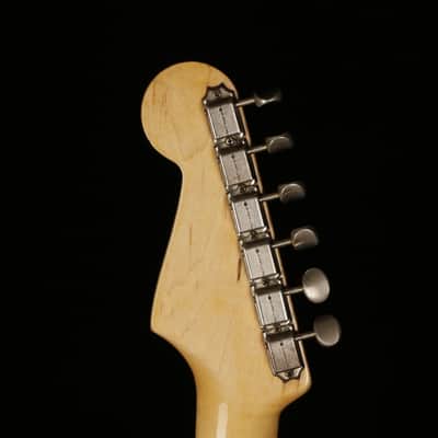 Fender Stratocaster 1961 Slab Board Sonic Blue all original except refinish w/OHSC image 7