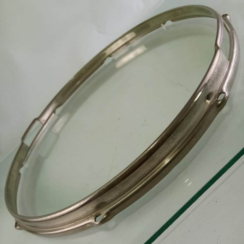 Slingerland 15"NOB BRASS Stick-Saver Snare Drum Resonant Rim/Hoop 8Lug Nickel US image 1