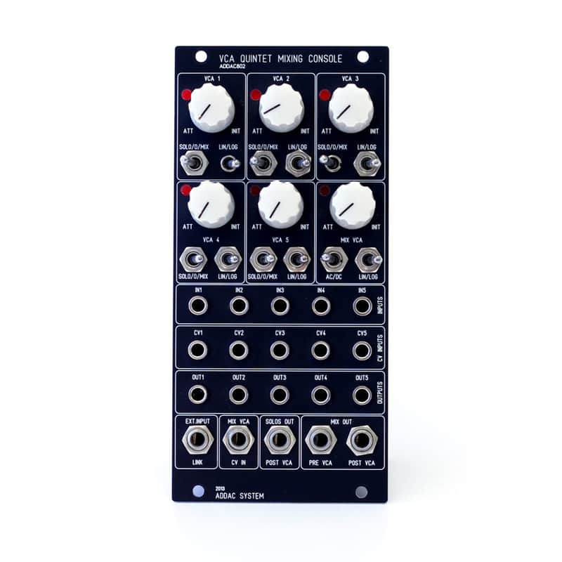 ADDAC System ADDAC802 VCA QUINTET MIXING CONSOLE 2013 - Black image 1