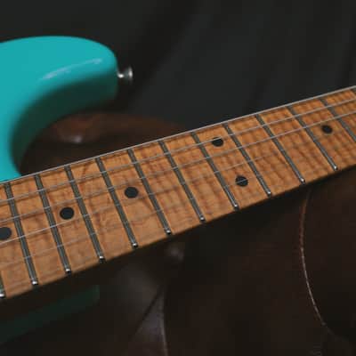 Xotic XSC-2 California Classic with 5A Roasted Flame Maple Neck - Surf Green image 5