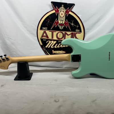 Squier Tom DeLonge Signature Stratocaster Strat Electric Guitar - Surfboard Green image 8