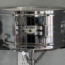 Tama RS-106 Rockstar 6.5x14" Steel Snare Drum with 8 Sure-Tune Lugs, SS Upright Strainer 1988 - 1994 - Chrome