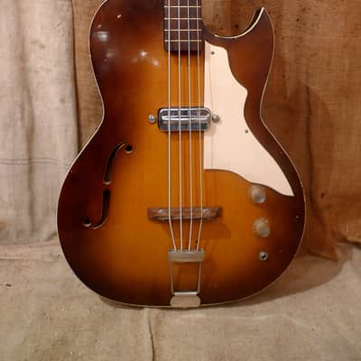 Kay Hollow Body Bass Guitar 1950's Sunburst image 2
