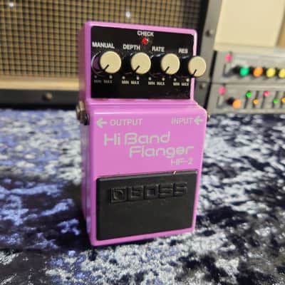 BOSS HF-2 Hi Band Flanger Pink Label MIJ Made in Japan Vintage 1980s