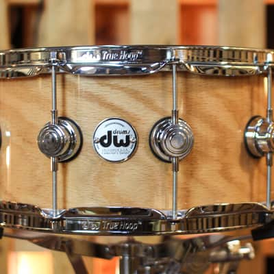 DW 6.5x14 Collector's Pure Oak HVLT Natural Lacquer Snare Drum - SO#1424770 image 1