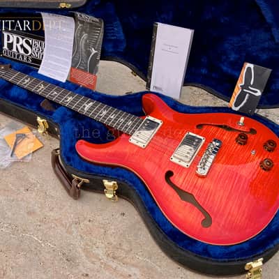 ♚PRISTINE♚2017 PRS McCarty Hollowbody II ♚ PIEZO ♚ BLOOD ORANGE 'AAA' FLAME ♚ 5.7 LBS ♚ +Artist Case ! image 2