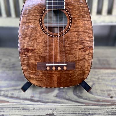 Graziano Koa Pineapple Tenor Ukulele - Exquisite Flamed Koa image 2