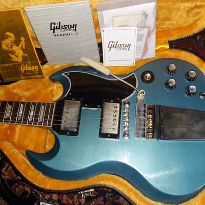 Gibson Custom Shop Murphy Lab '64 SG Standard Reissue with Maestro - Light Aged Pelham Blue !! image 2