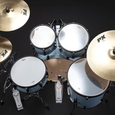 Pearl Export EXX 5-PCS Drum Set with HWP-834 and PX Cymbal Pack - Daphne Blue w/ black fittings image 16