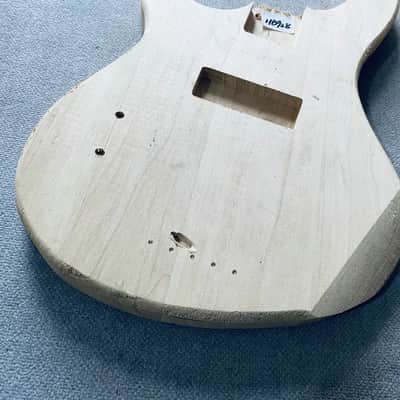 Left Hand Basswood Unfinished Bass Guitar Body image 3
