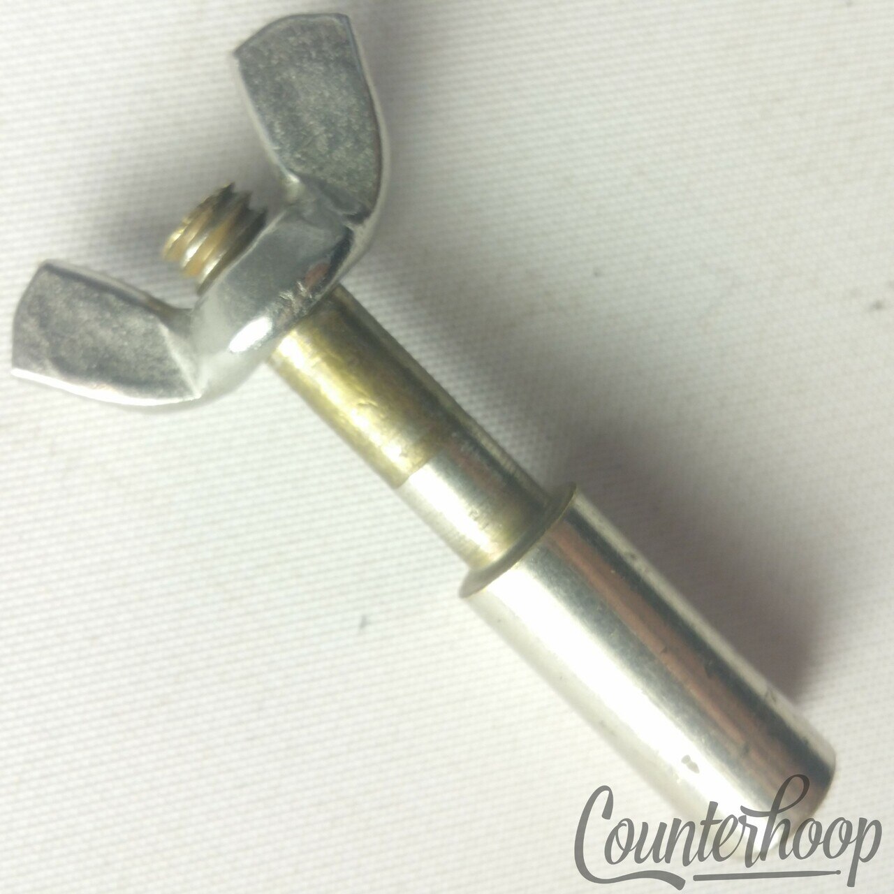 Ludwig Crash/Ride Cymbal Stand Holder Cup Rod 3/8" Seat Tube Nickel Vintage 30s — main photograph